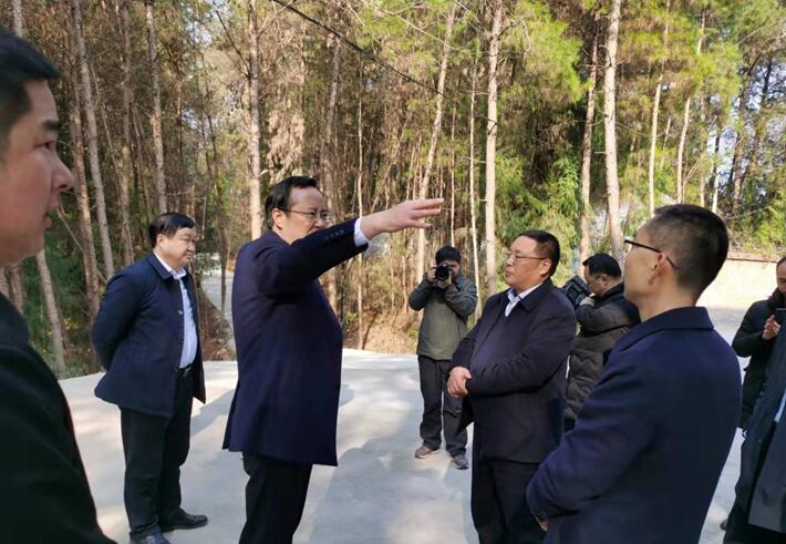 通江縣縣長譚青松與副縣長熊純俊、縣農(nóng)業(yè)局、工業(yè)園區(qū)管委會到公司調(diào)研